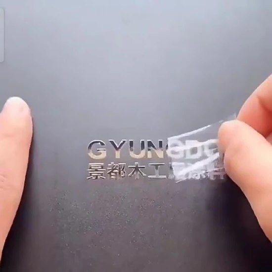 Adesivo in metallo nichel con logo personalizzato con colla